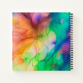 抽象芸術レインボーウォーター色 ノートブック (裏面)