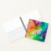 抽象芸術レインボーウォーター色 ノートブック (内部)