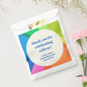 抽象芸術レインボーカスタムー卒業パーティーありがとう フェイバーバッグ (封をした状態)