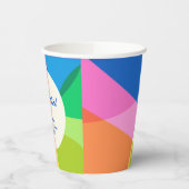 抽象芸術レインボーカスタムー卒業祝い 紙コップ (左)