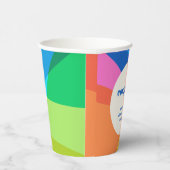 抽象芸術レインボーカスタムー卒業祝い 紙コップ (右)