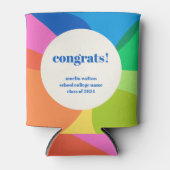 抽象芸術レインボーカスタムー卒業祝い 缶クーラー (正面)