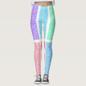 抽象芸術レインボーカラー レギンス (正面)