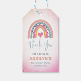 抽象芸術レインボーガールズバースデーパーティーありがとう ギフトタグ