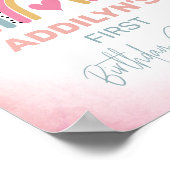 抽象芸術レインボーガールズバースデーパーティーへようこそ ポスター (角)