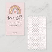 抽象芸術レインボーガールベビーシャワーおむつラッフル 名刺 (正面/裏面)