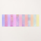 抽象芸術レインボーストライプフラワーズインウォーター ヨガマット (裏面(横))