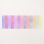 抽象芸術レインボーストライプフラワーズインウォーター ヨガマット (正面(横))