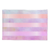 抽象芸術レインボーストライプフラワーズインウォーター 枕カバー (裏面)