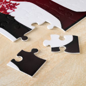 抽象芸術レインボースペクトルの秋ツリーコラージュ ジグソーパズル (側面)