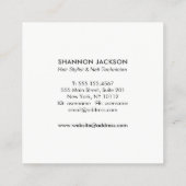 抽象芸術レインボースワーズ美容師&爪、 ネイルテック スクエア名刺 (裏面)