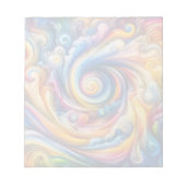 抽象芸術レインボースワール ノートパッド (正面)