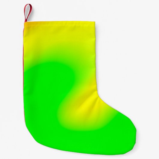 抽象芸術レインボーソフトクラウド背景(pastel c) スモールクリスマスストッキング (正面)