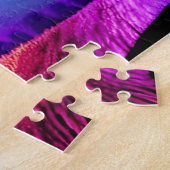 抽象芸術レインボーツリーオブライフシルエットアート ジグソーパズル (側面)