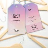 抽象芸術レインボーパステルグラデーションロゴつる価格 ギフトタグ