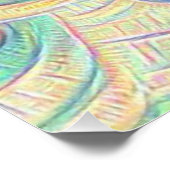 抽象芸術レインボーパームツリー ポスター (コーナー)