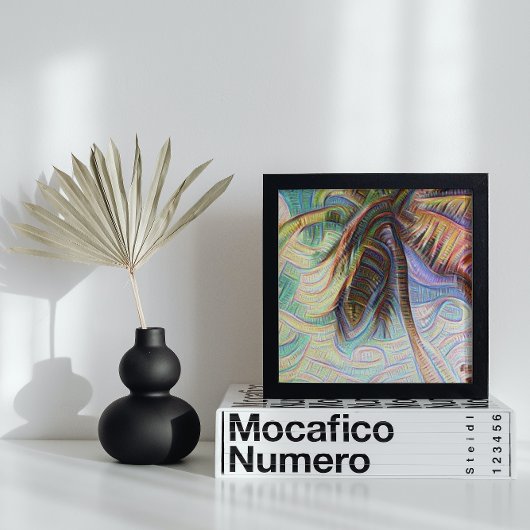 抽象芸術レインボーパームツリー ポスター