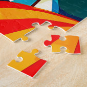 抽象芸術レインボービーチ傘 ジグソーパズル (側面)