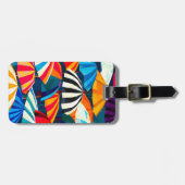 抽象芸術レインボービーチ傘 ラゲッジタグ (正面横)