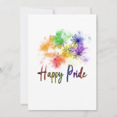 抽象芸術レインボーフラワーズハッピープライド シーズンカード (正面)