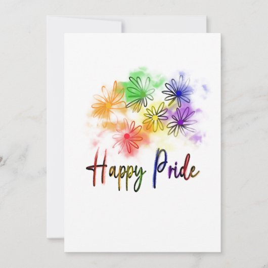 抽象芸術レインボーフラワーズハッピープライド シーズンカード (正面)