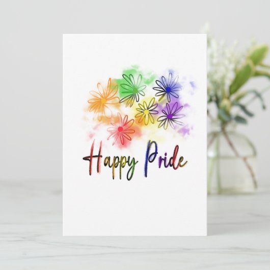 抽象芸術レインボーフラワーズハッピープライド シーズンカード (スタンド正面)