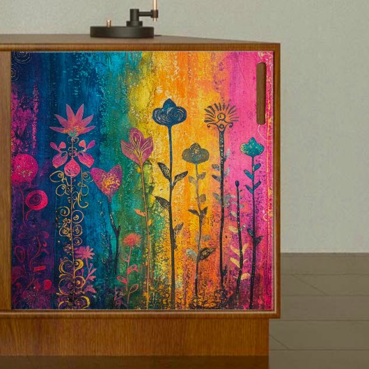 抽象芸術レインボーフラワーデコップ 薄葉紙