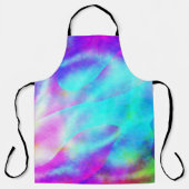 抽象芸術レインボーフローストライプデザイン エプロン (正面)