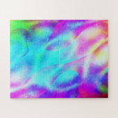 抽象芸術レインボーフローストライプデザイン ジグソーパズル (横)