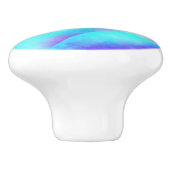 抽象芸術レインボーフローストライプデザイン セラミックノブ (側面)