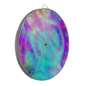 抽象芸術レインボーフローストライプデザイン ダーツボード (正面左)