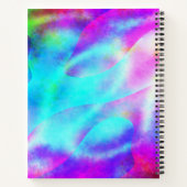 抽象芸術レインボーフローストライプデザイン ノートブック (裏面)