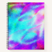 抽象芸術レインボーフローストライプデザイン ノートブック (正面)