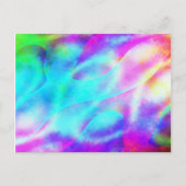 抽象芸術レインボーフローストライプデザイン ポストカード (正面)