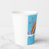 抽象芸術レインボーフローラ旋回と絵を描(ばちゃばちゃ)跳ねる 紙コップ (右)