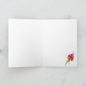 抽象芸術レインボーロリキート絵を描(ばちゃばちゃ)跳ねる カード (内部)