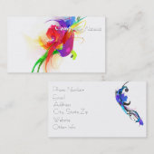 抽象芸術レインボーロリケートモーニング絵を描（ばちゃばちゃ）跳ねる 名刺 (正面/裏面)