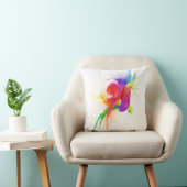 抽象芸術レインボーロリケ絵を描ット(ばちゃばちゃ)跳ねる クッション (椅子)