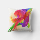 抽象芸術レインボーロリケ絵を描ット(ばちゃばちゃ)跳ねる クッション (裏面)