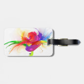 抽象芸術レインボーロリケ絵を描ット（ばちゃばちゃ）跳ねる ラゲッジタグ (裏面横)