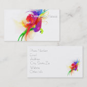 抽象芸術レインボーロリケ絵を描ット(ばちゃばちゃ)跳ねる 名刺 (正面/裏面)