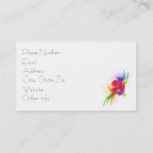 抽象芸術レインボーロリケ絵を描ット(ばちゃばちゃ)跳ねる 名刺 (裏面)