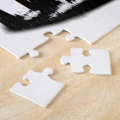 抽象芸術レインボー葉ズオンシルエットツリーフォレスト ジグソーパズル (側面)