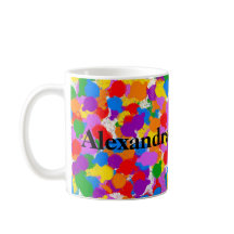 抽象芸術レインボ絵を描ー（ばちゃばちゃ）跳ねる