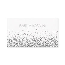 抽象芸術レオパードシルバーアニマルプリント パーソナライズされた