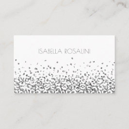 抽象芸術レオパードシルバーアニマルプリント パーソナライズされた 名刺