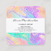 抽象芸術レオパード印刷大理石正方形名刺 スクエア名刺 (裏面)