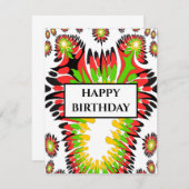 抽象芸術レゲエグリーティングカード (正面/裏面)