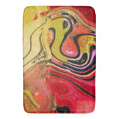 抽象芸術レッドアートラグ バスマット (正面縦)