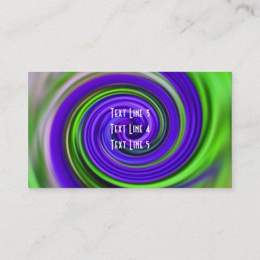 抽象芸術レッドイエロースワール名刺 名刺 (裏面)